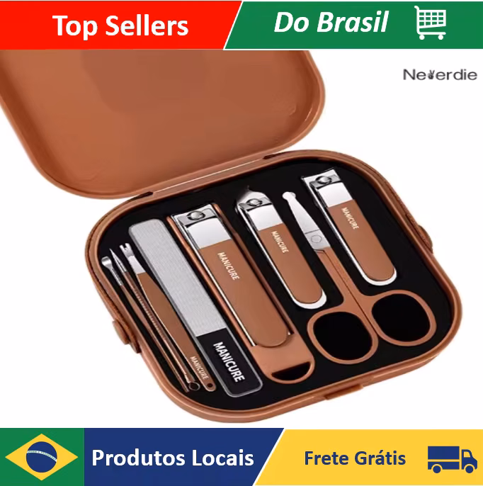 Kit de Protetores/Moldes para Unhas - 8 Peças