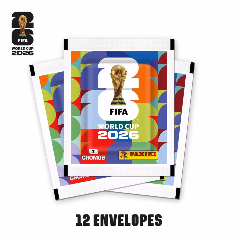 Cartela com 12 Pacotes de Figurinhas Copa do Mundo FIFA 2026 EUA - Pré-venda
