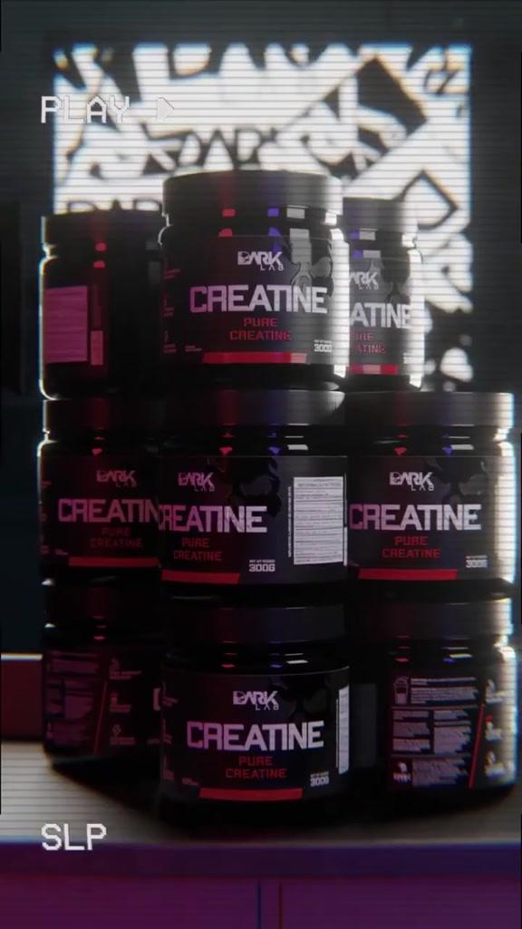 Creatina Monohidratada Pura 300g Dark Lab - 100% Pura