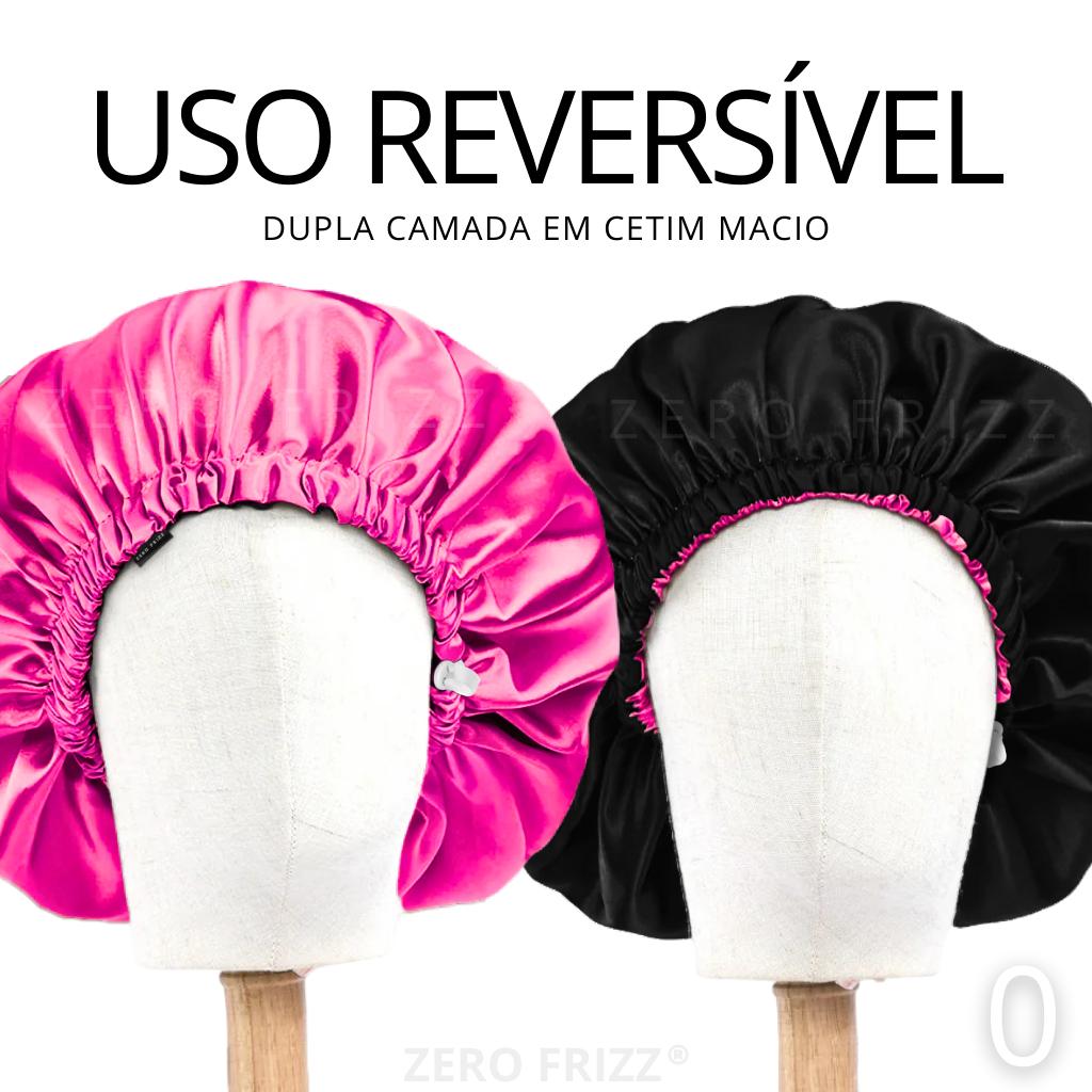 ZERO FRIZZ | Kit Rotina Diária | 2 Toucas dupla face + 3 xuxinhas > escolha sua cor preferida