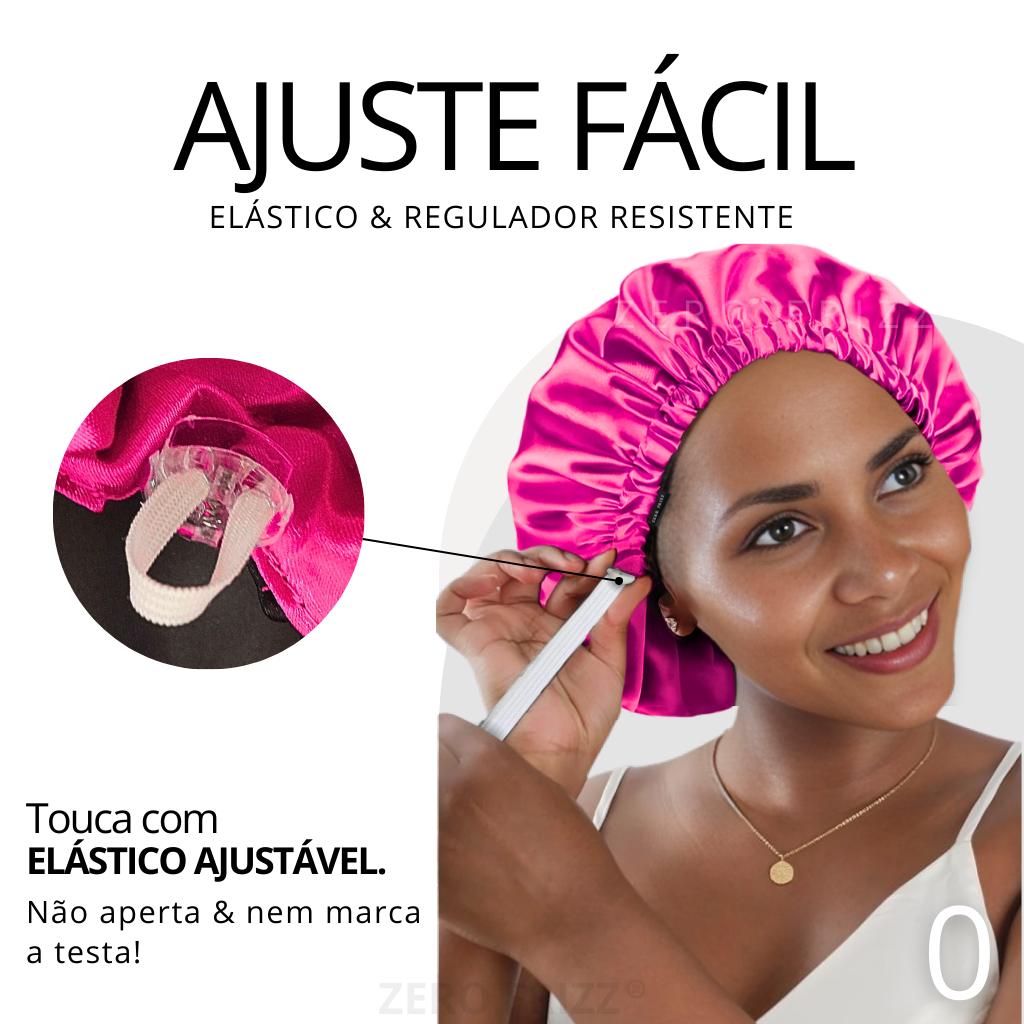 ZERO FRIZZ | Kit Rotina Diária | 2 Toucas dupla face + 3 xuxinhas > escolha sua cor preferida