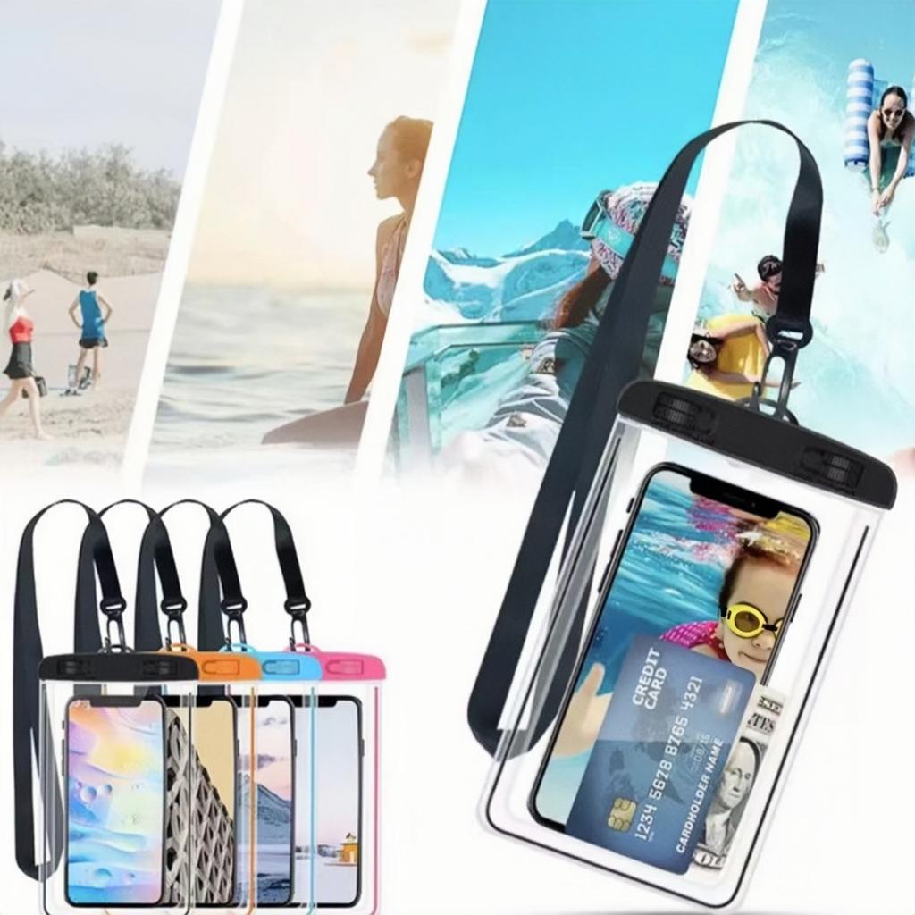 2/5/10 Pcs Capa Celular Bolsa Case A Prova D'água Transparente Cor Universal Praia Piscina Viajar Promoção