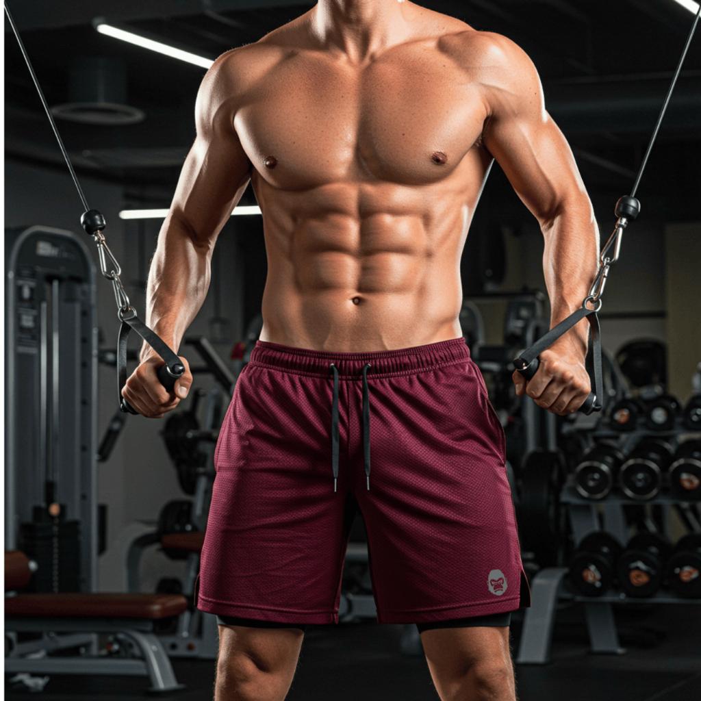 Kit 2 Bermudas Kong 2 em 1 Sports Para Academia Masculina