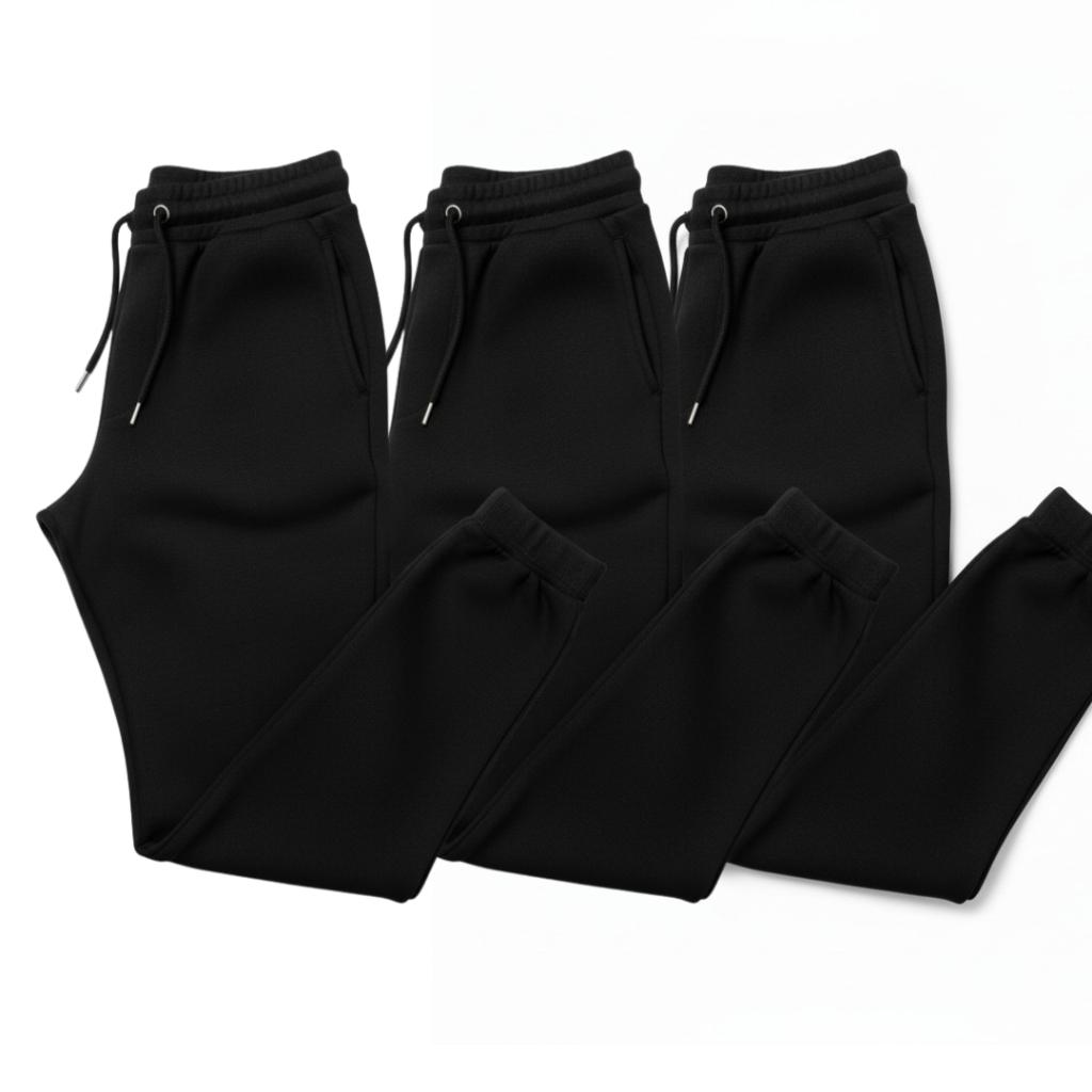 Kit Calça de Moletom Algodão unissex com Elástico e Punho Estilo e Conforto