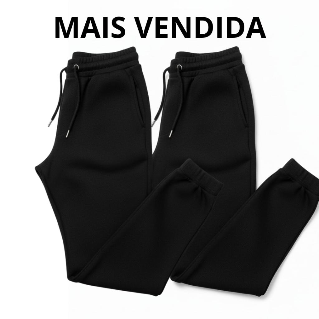 Kit Calça de Moletom Algodão unissex com Elástico e Punho Estilo e Conforto