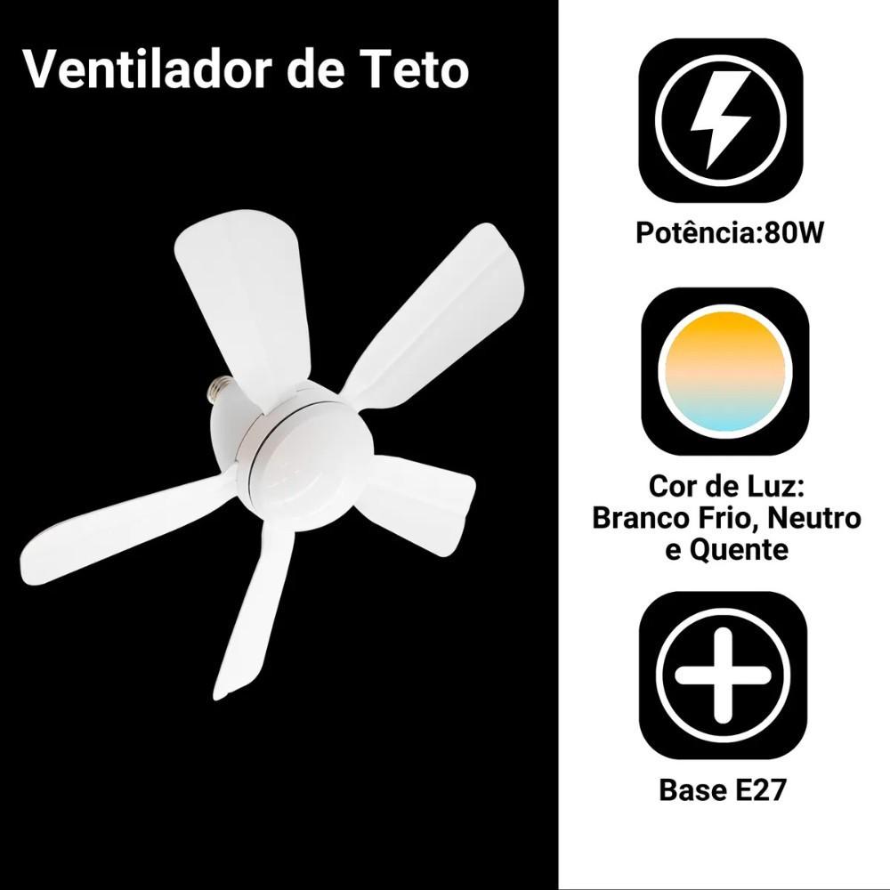Ventilador com Luminária Mais Vendido com Conforto bivolt + controle remoto