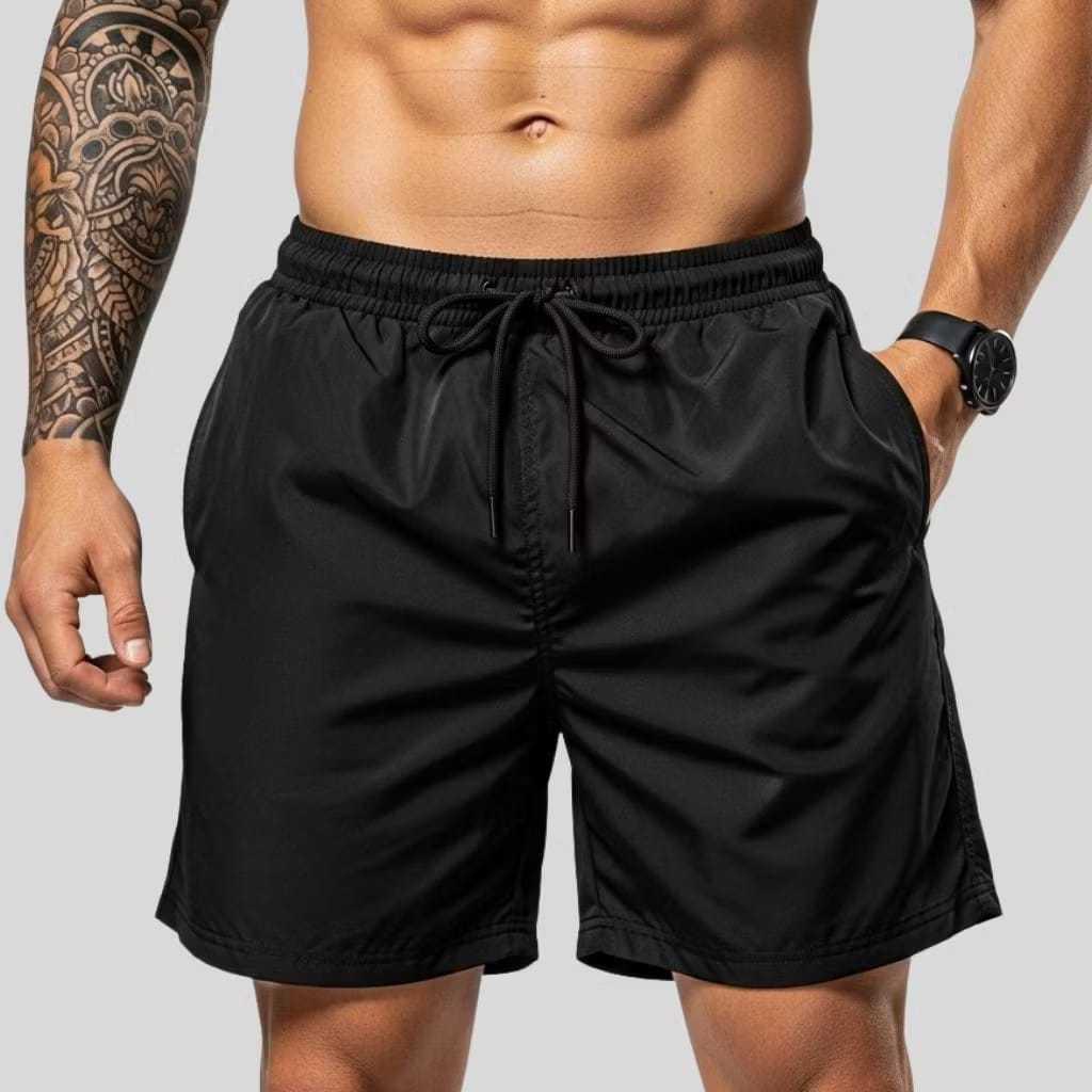 KIT 2 Bermuda Shorts Tactel com Elastano Academia Corrida CASUAL