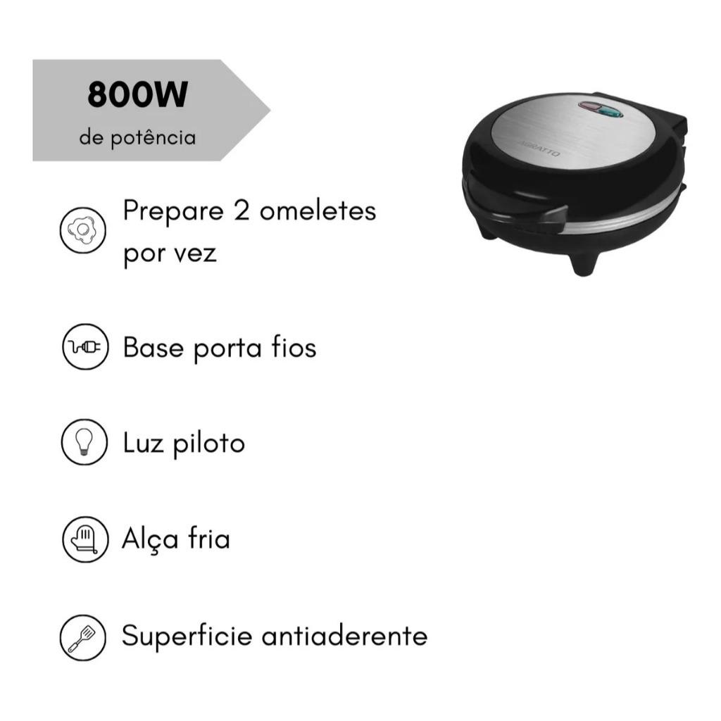 Omeleteira Agratto Mr Cheff Inox Redonda 127v / 220v