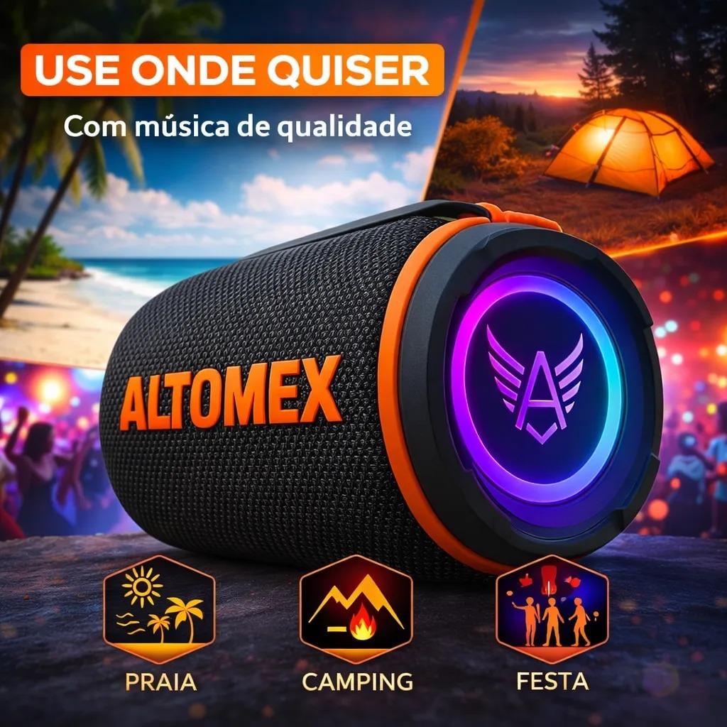 Caixa Caixinha De Som Bluetooth Potente Pendrive Fm Sd Portátil Ipx6