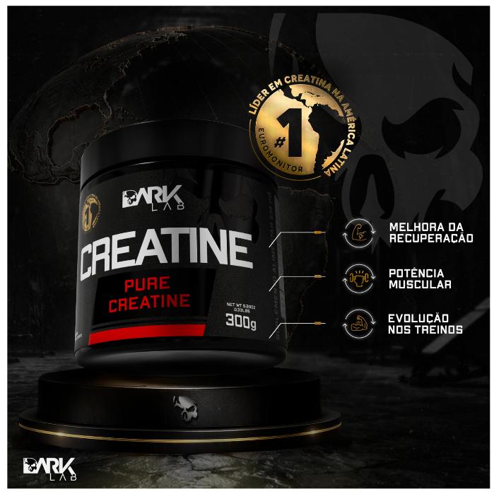 Creatina Monohidratada Pura 300g Dark Lab - 100% Pura