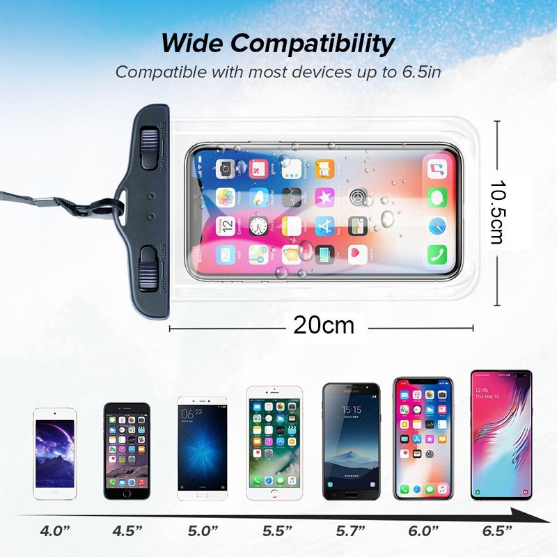 2/5/10 Pcs Capa Celular Bolsa Case A Prova D'água Transparente Cor Universal Praia Piscina Viajar Promoção