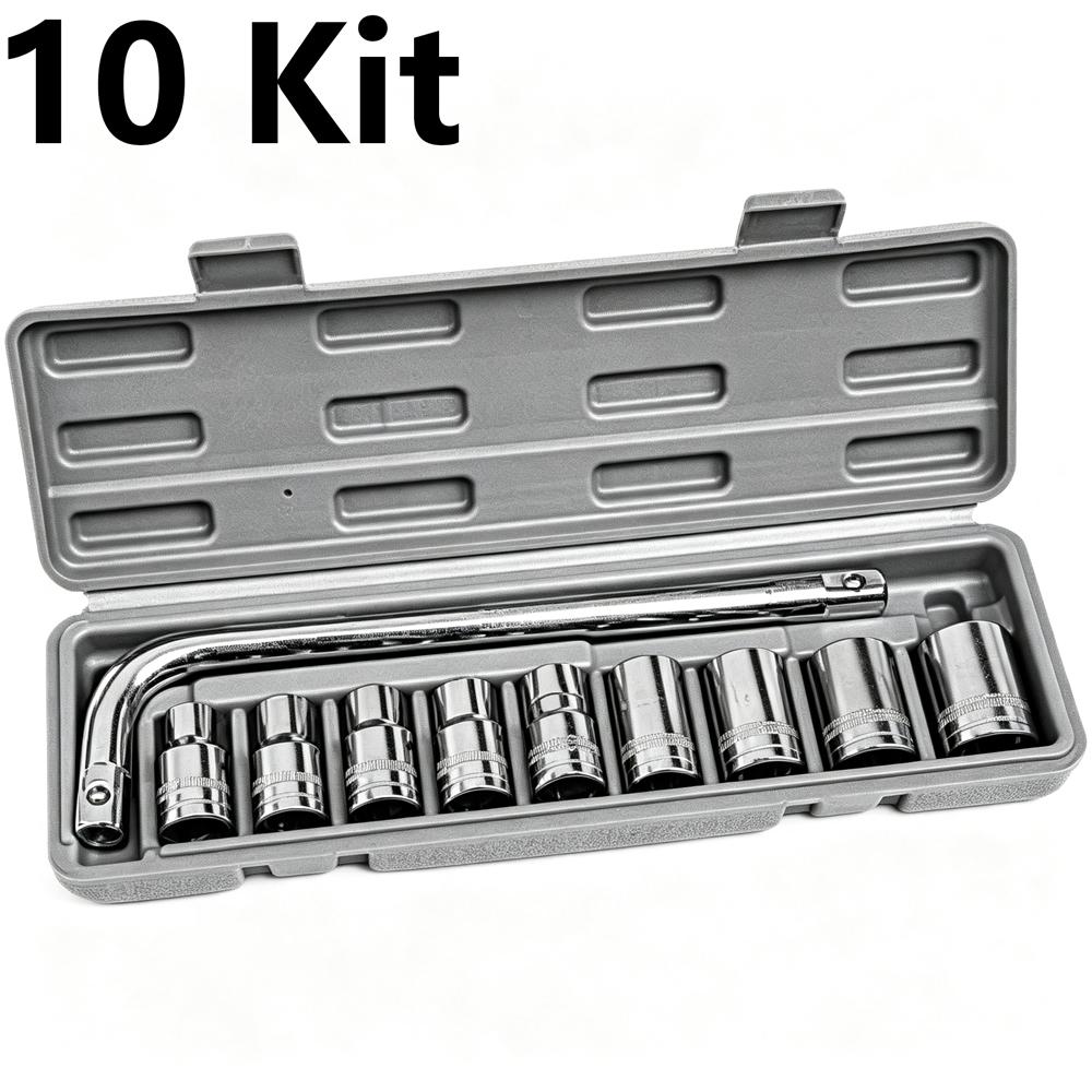 Kit Ferramentas 40/46 Peças Aço Cromo Vanádio c/ Chave Catraca, Estojo ABS, p/ Carro e Casa