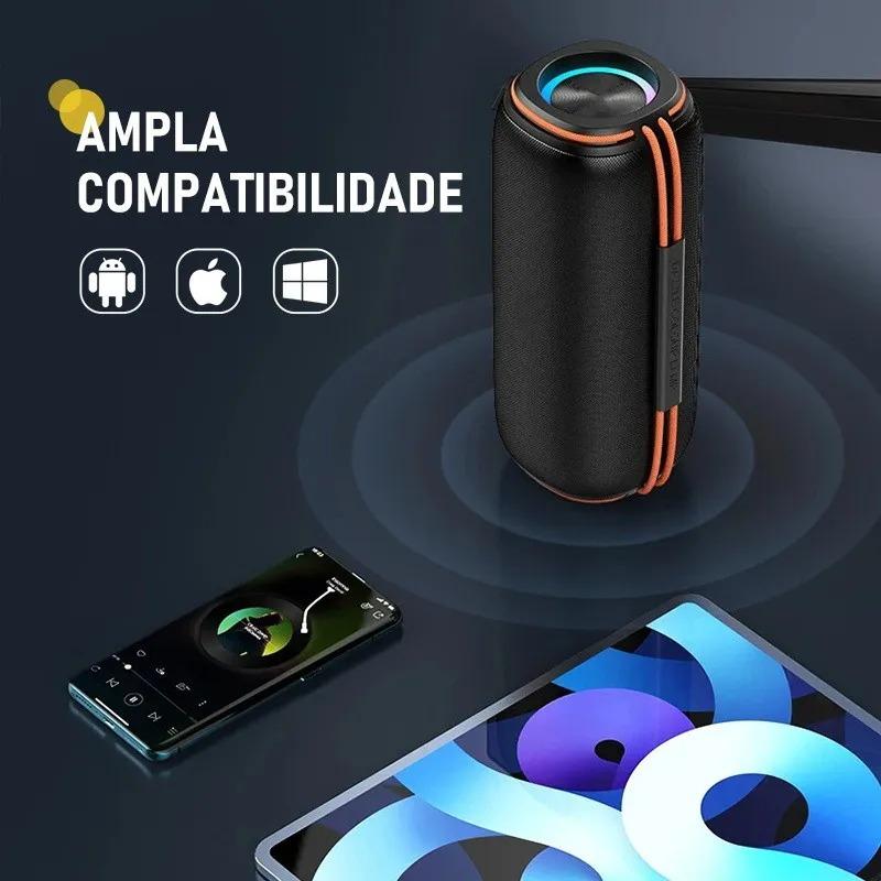 Caixa Caixinha De Som Bluetooth Potente Pendrive Fm Sd Portátil Ipx6