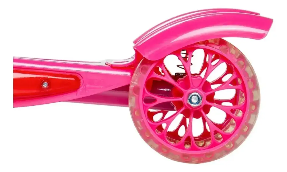 Patinete Infantil Musical Replay Kids Kiddy com 3 Rodas e Luz de LED Rosa