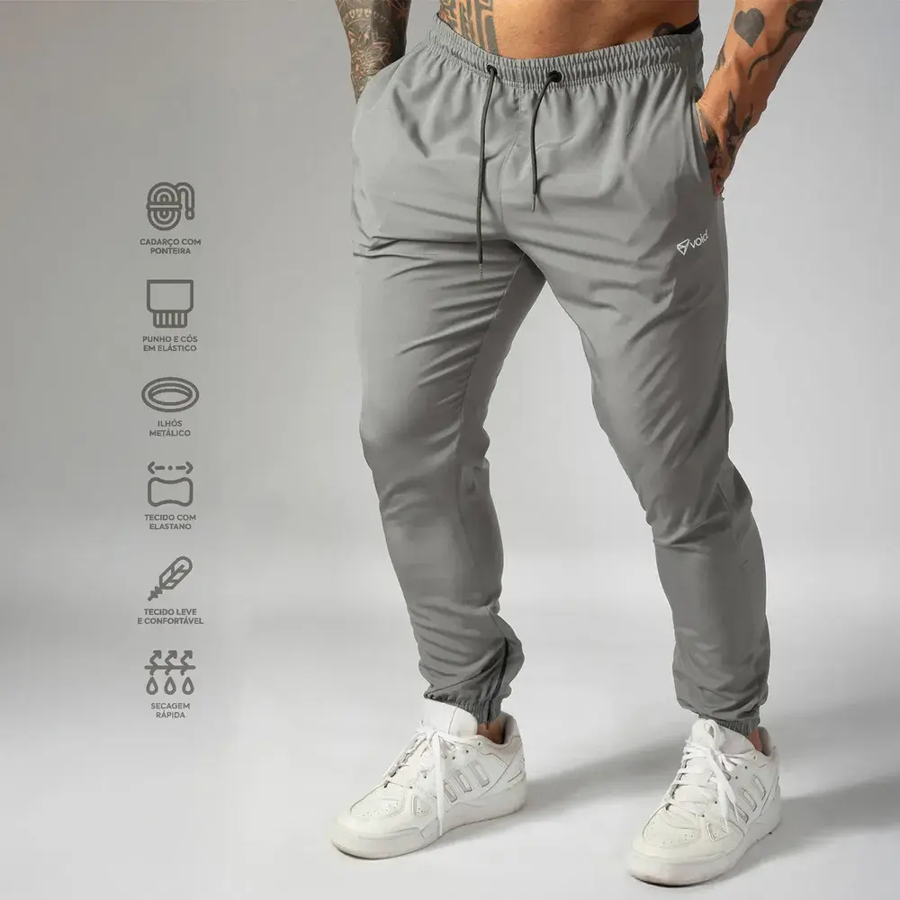 Kit 3 Calças Jogger Masculinas De Tactel Com Elastano Ziper