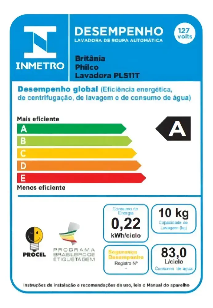 Lava e Seca Philco 16 Programas Eco Inverter 10kg Inox PLS11T