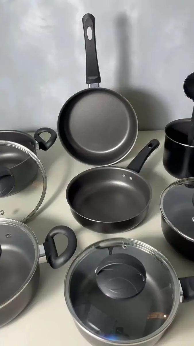 Conjunto Panelas Antiaderente 10 Peças Teflon Preto