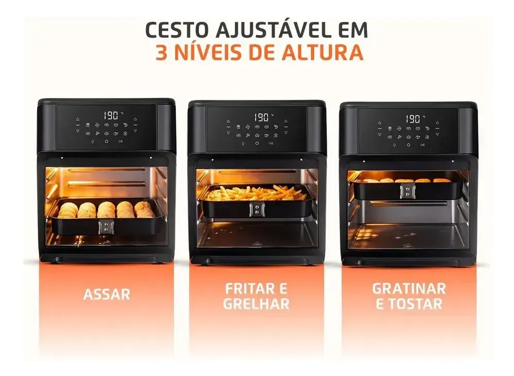 Fritadeira Elétrica AFON-12L-BG Forno Oven 12 Litros Mondial