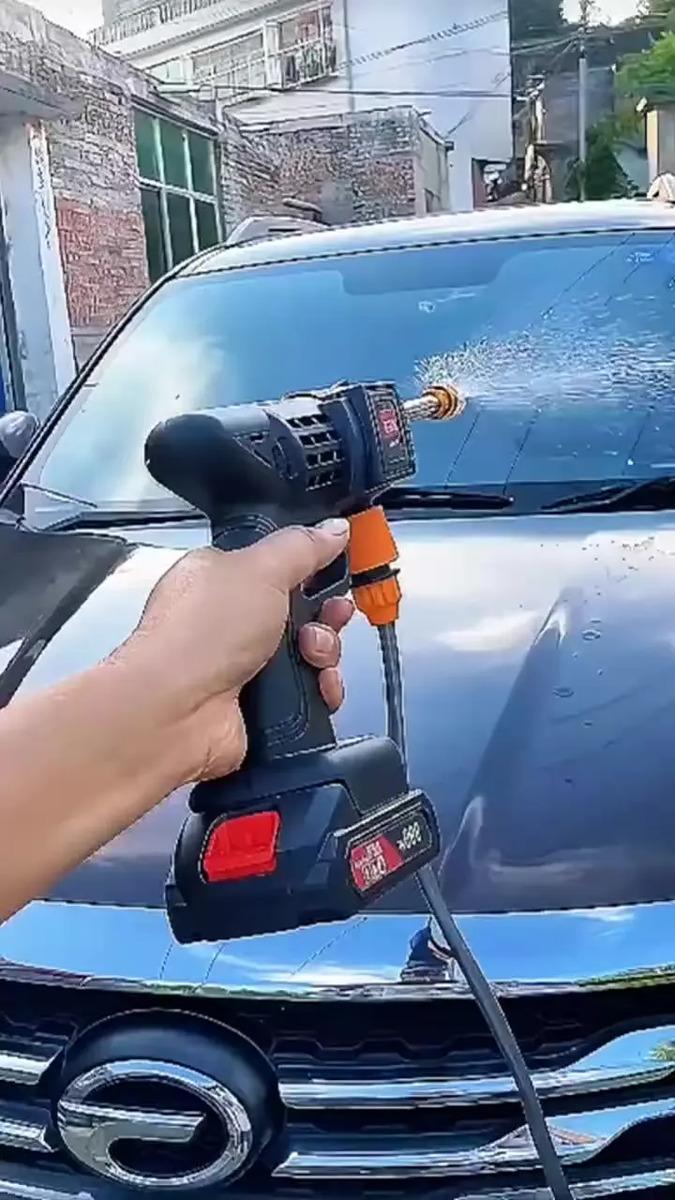Lavadora A Jato De Alta Pressão Portátil Recarregável 2 Baterias Com Maleta Mini Elétrica De Lavar Carro Profissional