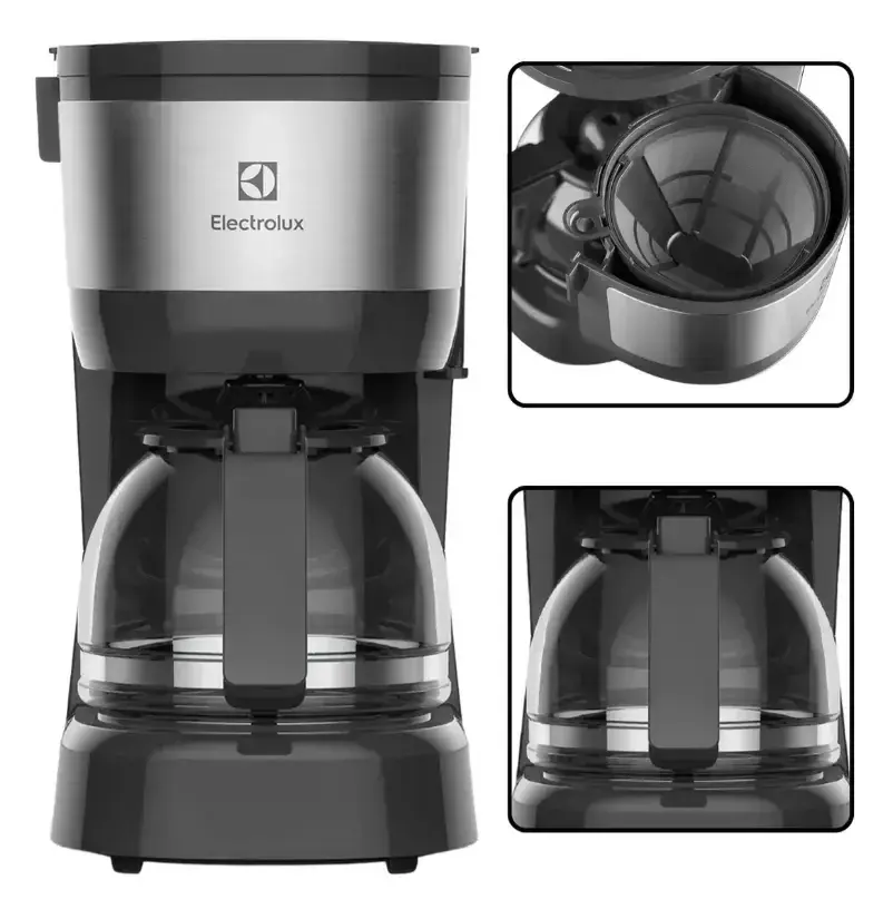 Cafeteira Elétrica Electrolux Inox Filtro Permanente 600ml ECM10