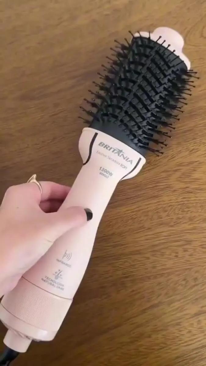 Escova Secadora e Modeladora Britânia 4 em 1 Anti Frizz BEC07R 1300W
