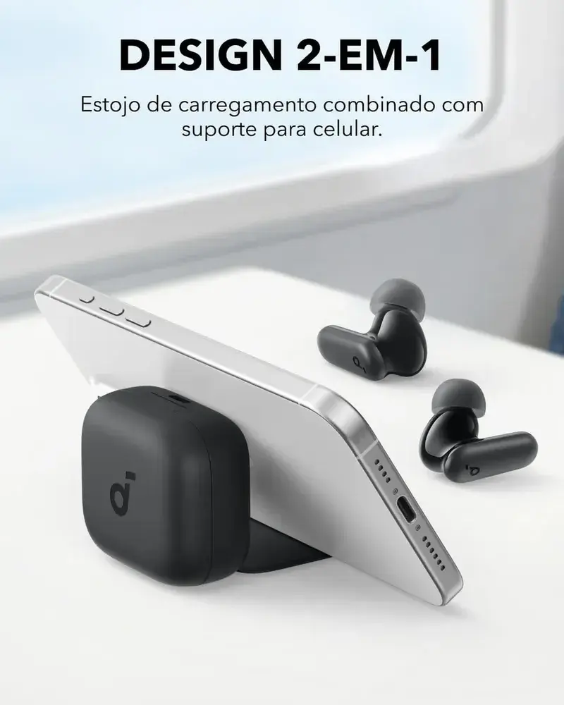Fone de Ouvido Bluetooth 5.4 Soundcore P30i da Anker, Cancelamento de Ruído, IP54, TWS, Preto