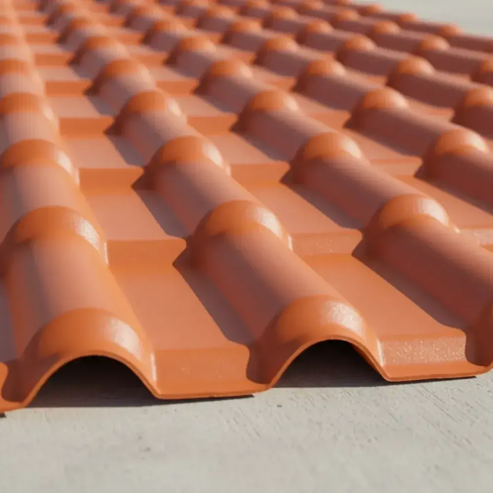 Telha PVC Plan Cerâmica 2,40x1,10m Laranja