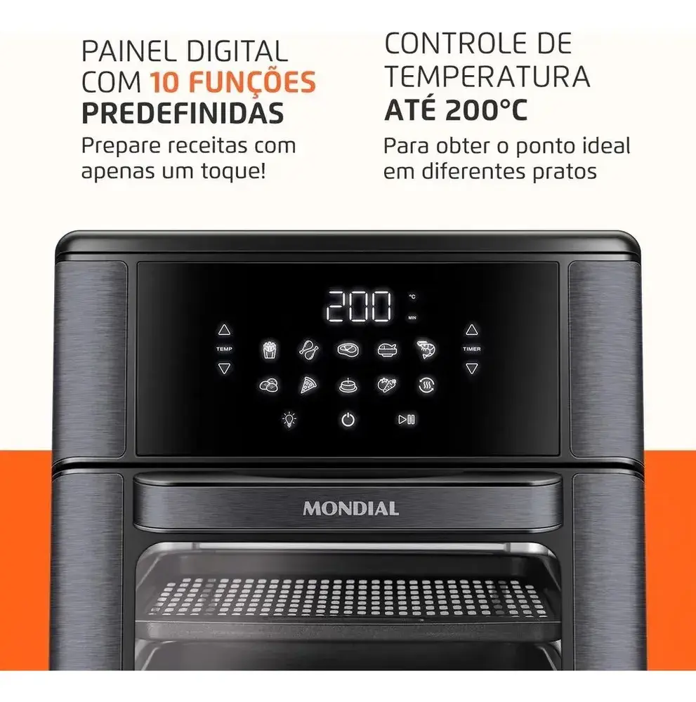 Fritadeira Elétrica AFON-12L-BG Forno Oven 12 Litros Mondial