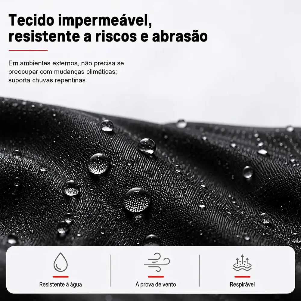 Capa De Chuva Moto Com Capuz Impermeável Motoqueiro Motoboy