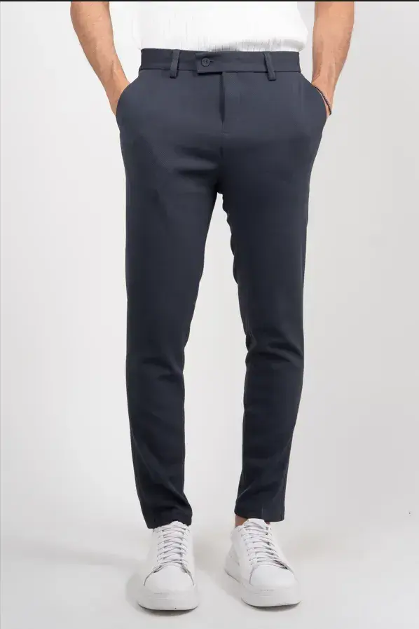 Calça Social Alfaiataria Masculina Malha Elastano Stretch