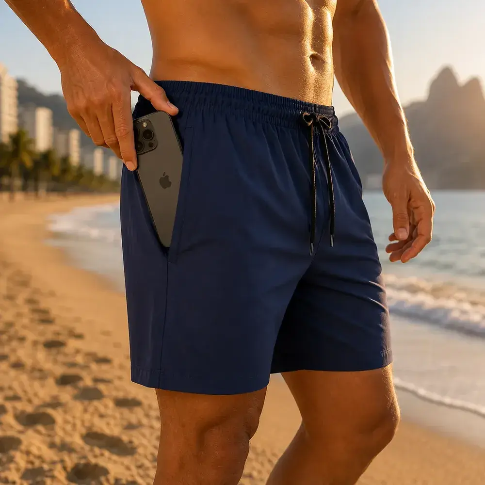 Kit 4 Bermuda Masculino Short Elastano Academia Bolso Casual