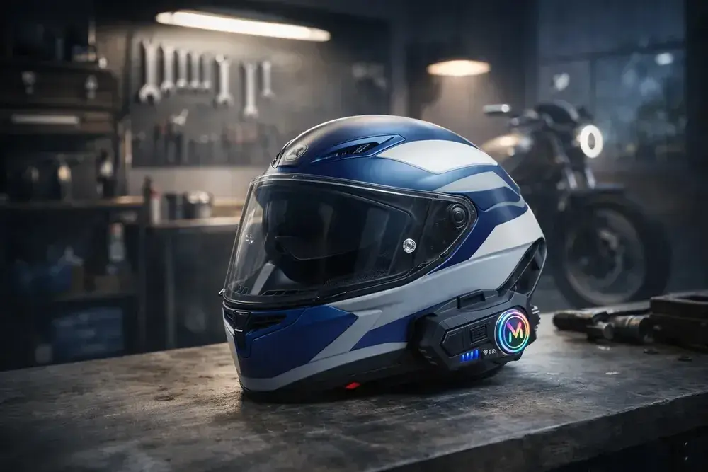 Fone de Ouvido para Capacete Intercomunicador Bluetooth Headset RGB - Woosh