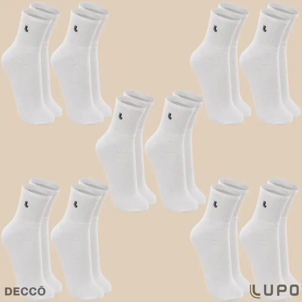 Kit 10 Pares Meia Lupo Original Masculina Cano Médio Algodão