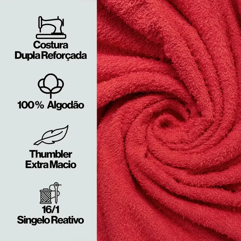 Kit c/ 4 Toalha de Banho Gigante 80x150cm Atacado + Softmax
