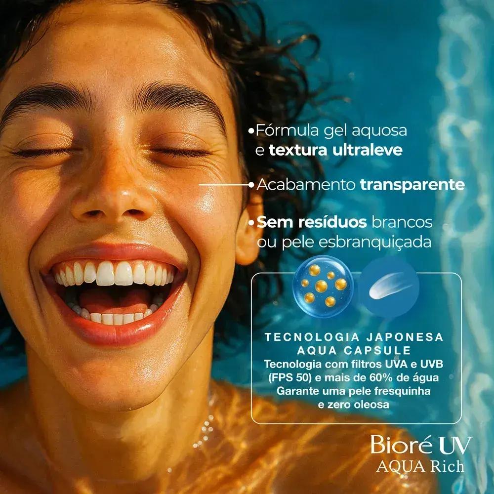 Bioré Protetor Solar Aqua Rich Watery Essence FPS50