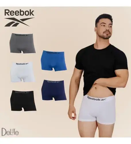 Kit 6 Cuecas Reebok Boxer Microfibra Classic Masculina