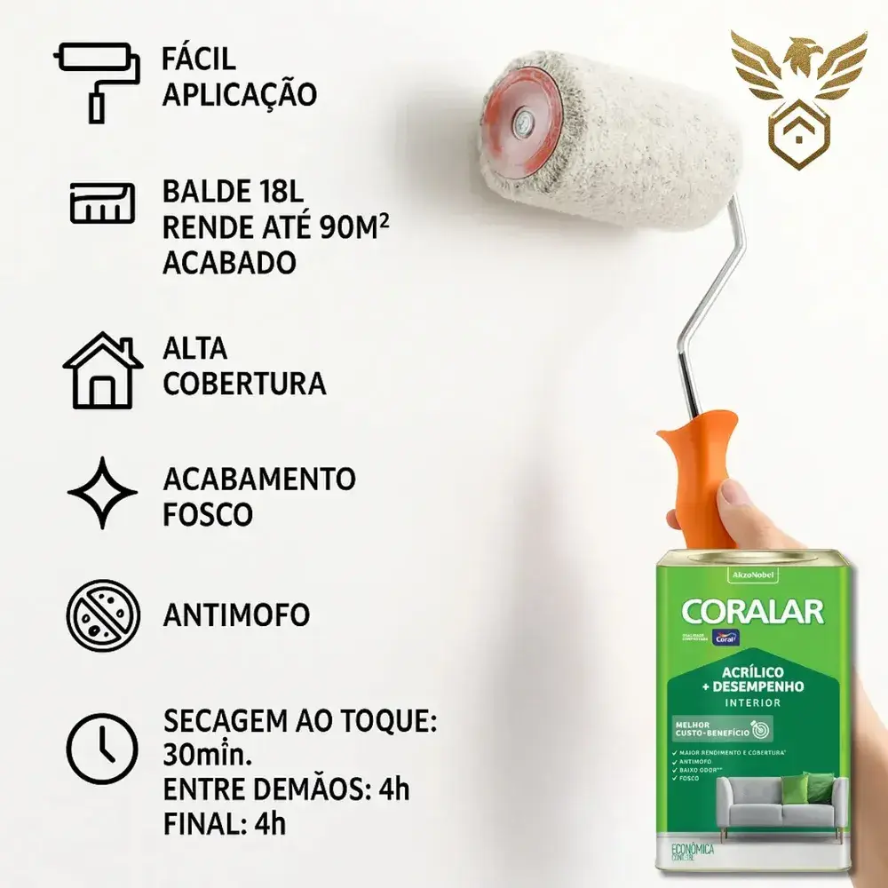 Tinta Coralar Anti Mofo Acrilica Coral Escolha Sua Cor