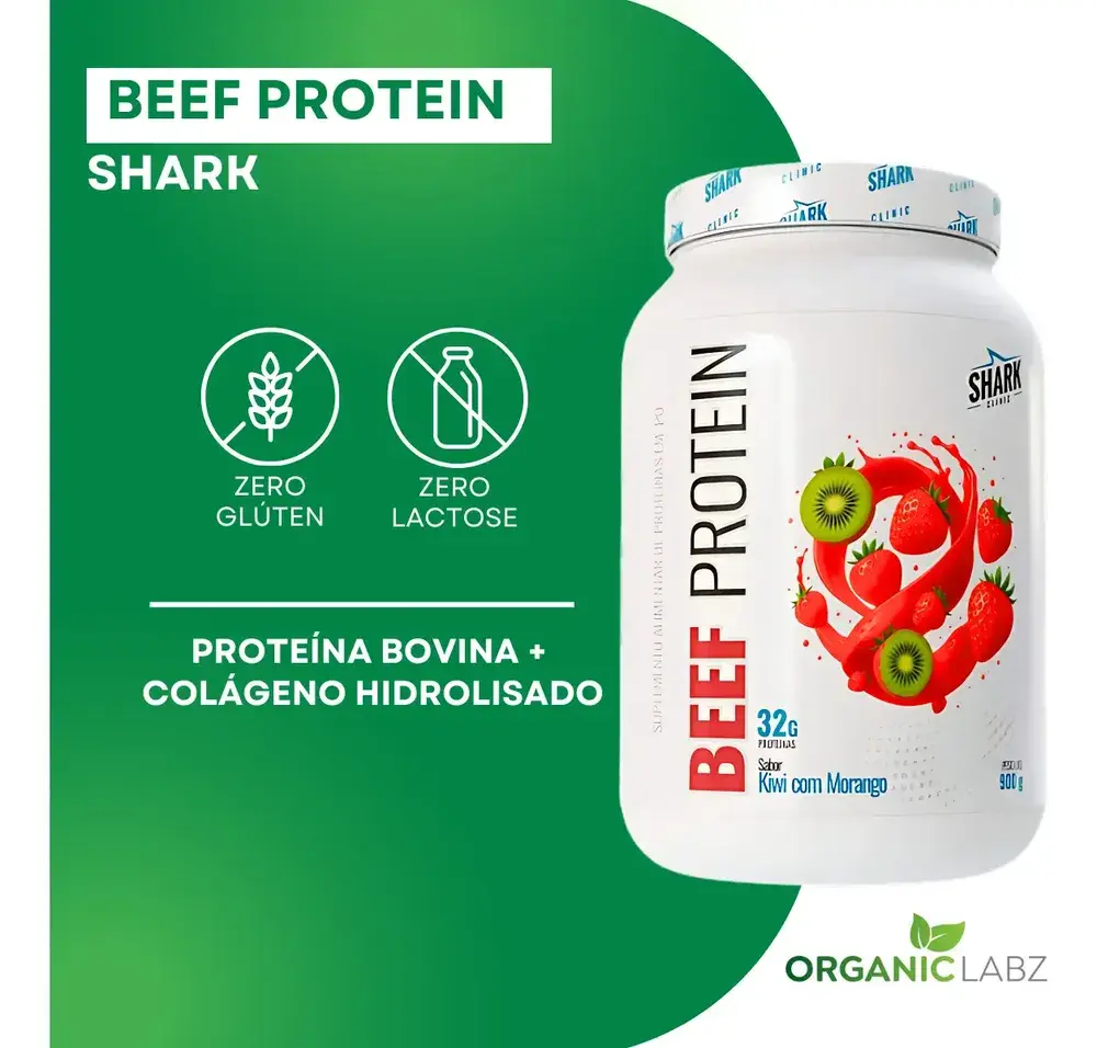 Proteína Isolada Beef Protein 900g Shark Pro Zero Lactose