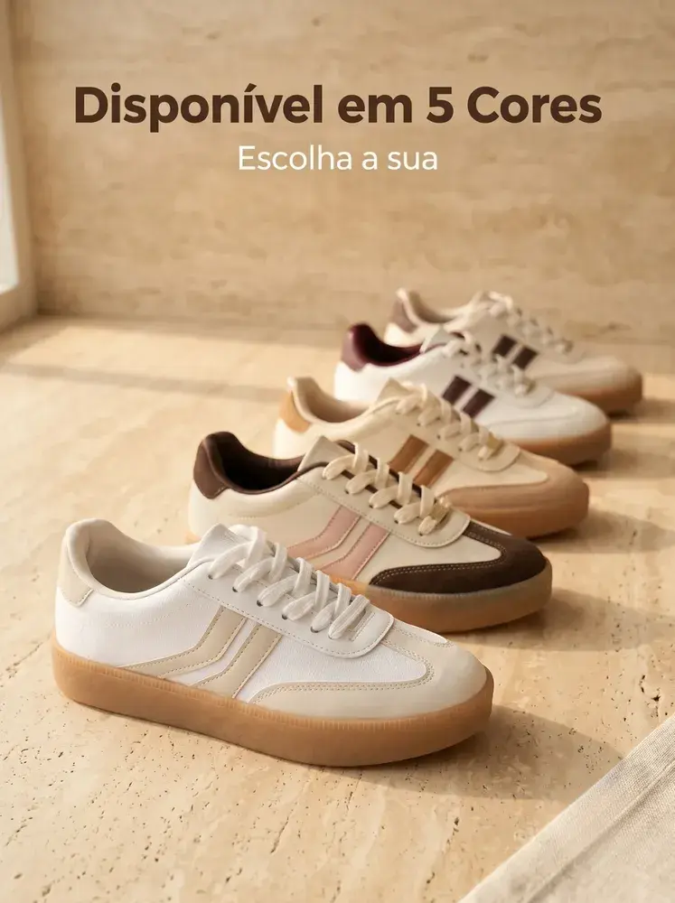 Tênis Feminino Casual Vizzano Samba Flatform Conforto Leve