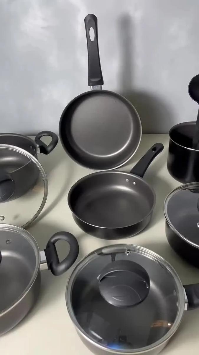 Conjunto Panelas Antiaderente 10 Peças Teflon Preto