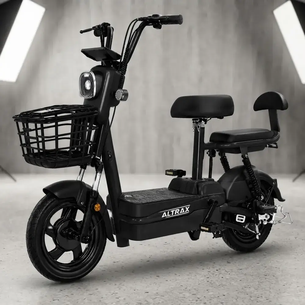 Bicicleta Elétrica Altrax 350w 500w 1000w 48v 60km Mobility Preto
