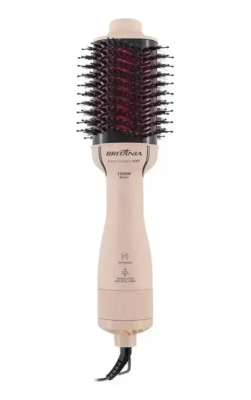 Escova Secadora e Modeladora Britânia 4 em 1 Anti Frizz BEC07R 1300W
