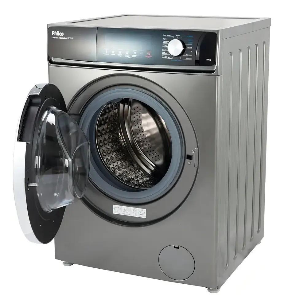 Lava e Seca Philco 16 Programas Eco Inverter 10kg Inox PLS11T