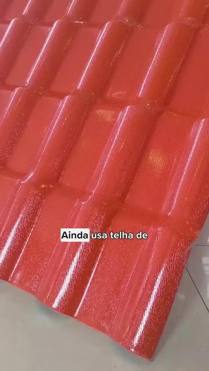 Telha PVC Plan Cerâmica 2,40x1,10m Laranja