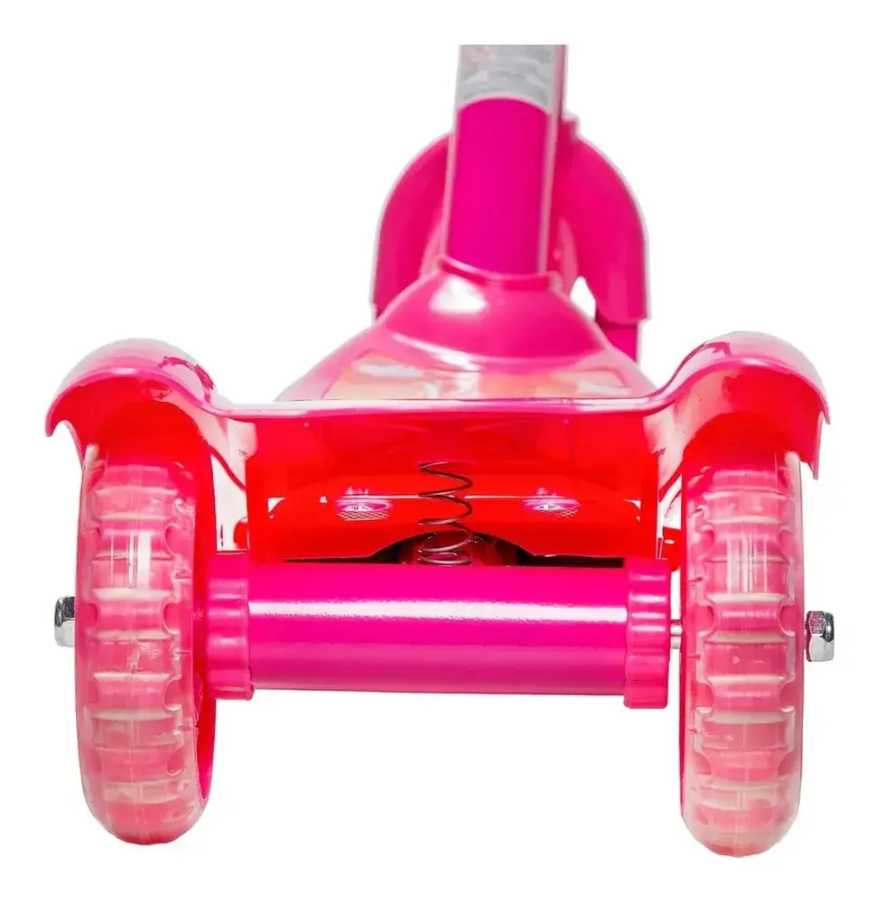 Patinete Infantil Musical Replay Kids Kiddy com 3 Rodas e Luz de LED Rosa