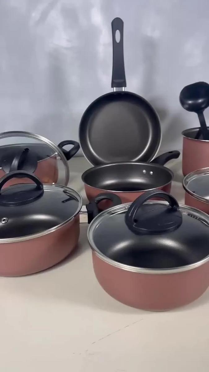 Conjunto Panelas Antiaderente 10 Peças Teflon Preto
