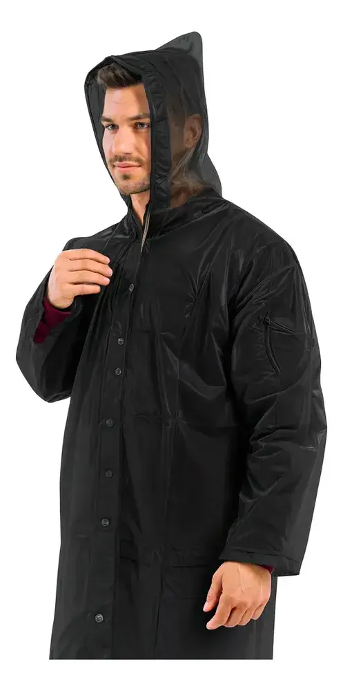 Capa De Chuva Transparente Pvc Resistente Unissex Adulto