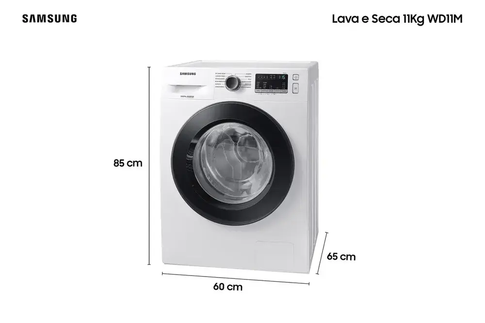 Lava e Seca Samsung WD11M com Digital Inverter Branca 11kg