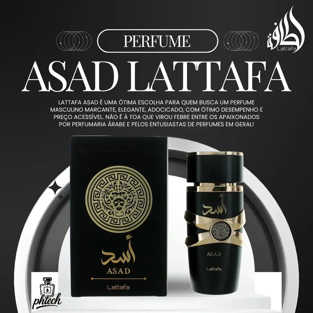 Perfume Lattafa Asad 100ml Eau De Parfum Original Árabe Com Nota Fiscal E Selo Original
