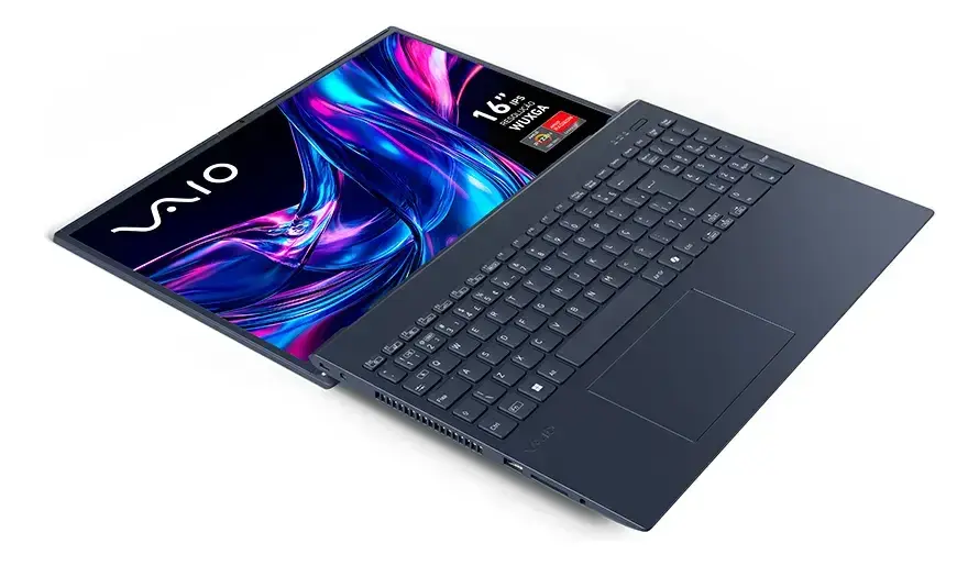 Notebook Vaio Fe16 Amd Ryzen 7 5825u Linux 8gb RAM 512gb Ssd Wi-Fi 6 Tela 16 Ips Wuxga Antirreflexo Cinza Grafite